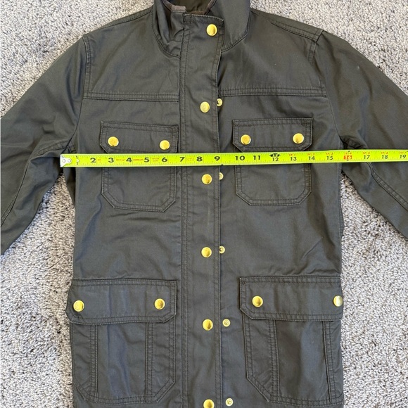 J. Crew Olive Utility Jacket with Gold Buttons - PXS - Picture 9 of 9